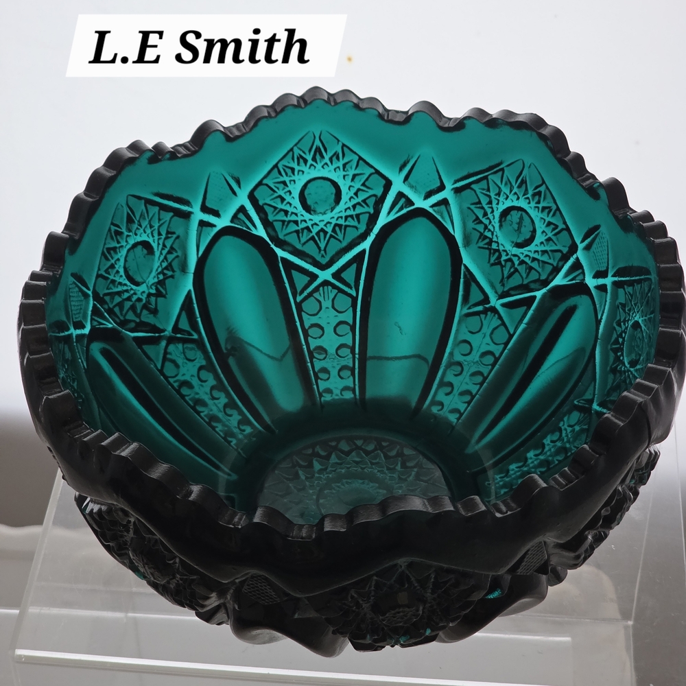 Teal Glass Decorative Bowl